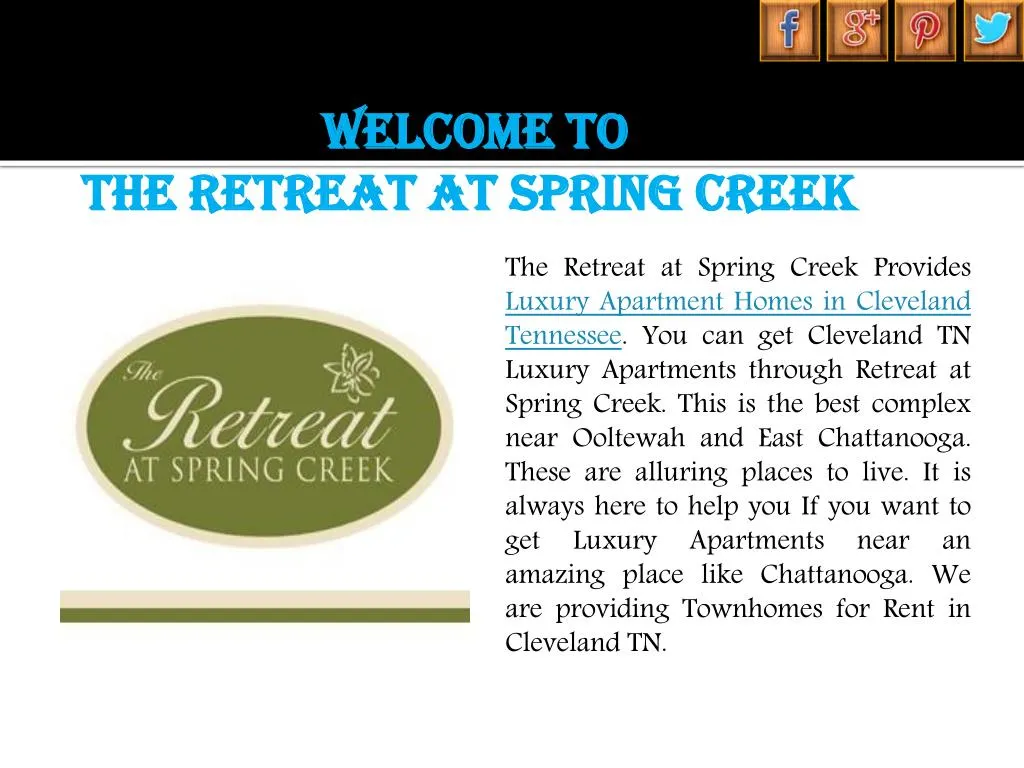 welcome to the retreat at spring creek n.