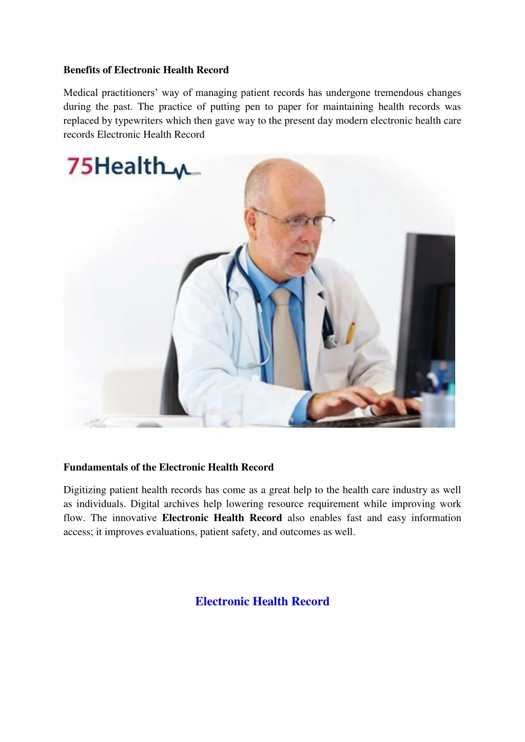 electronic health record powerpoint presentation