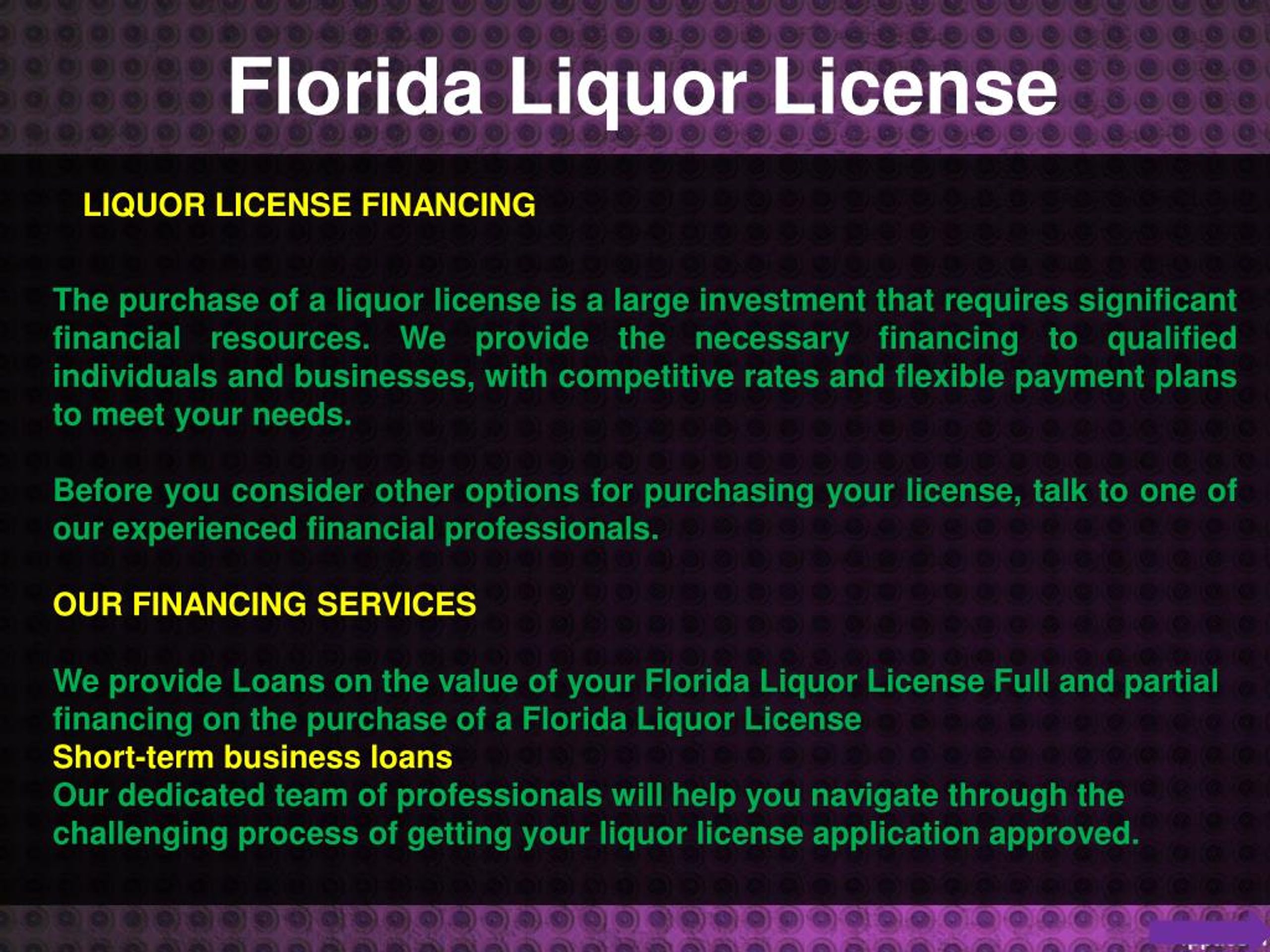 PPT Florida Liquor License PowerPoint Presentation, free download