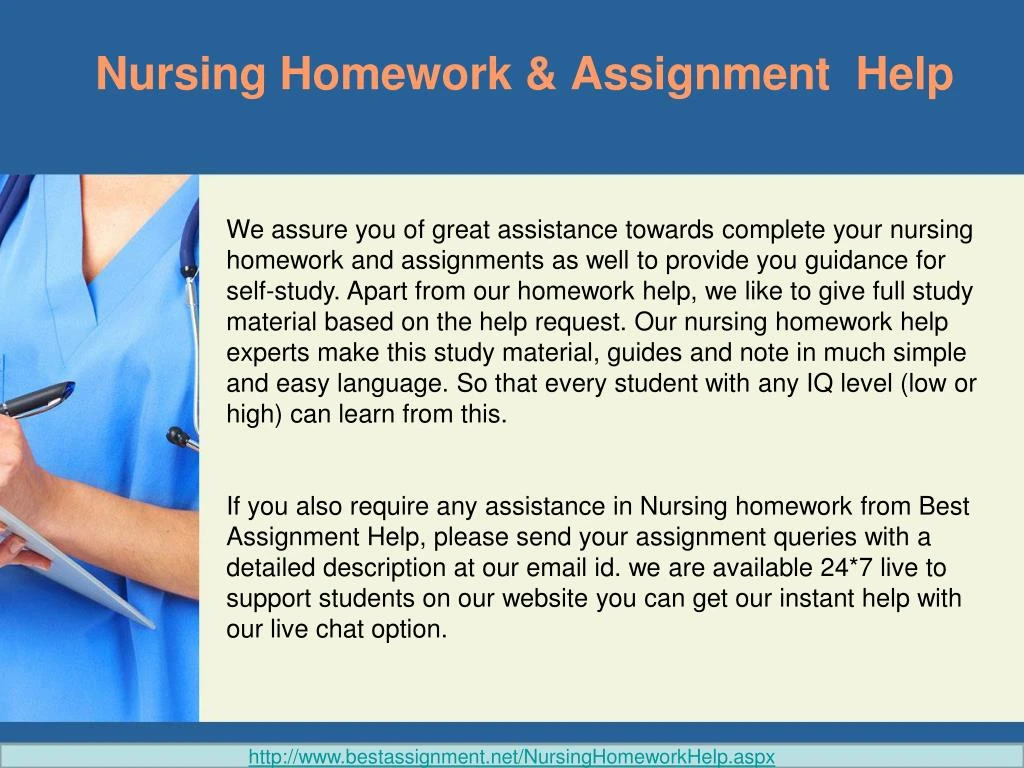 Nursing homework assignments