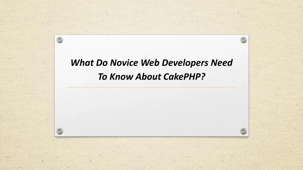 what do novice web developers need to know about n.