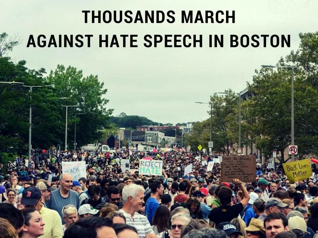 thousands march against hate speech in boston n.