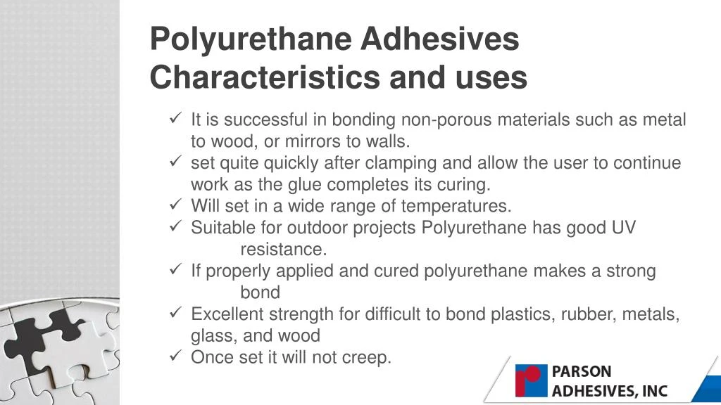 PPT Polyurethane Adhesives Properties PowerPoint Presentation ID