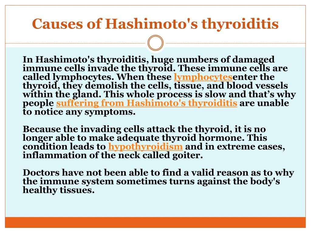 Ppt Hashimotos Thyroiditis The Most Common Form Of Thyroiditis Powerpoint Presentation Id 5009