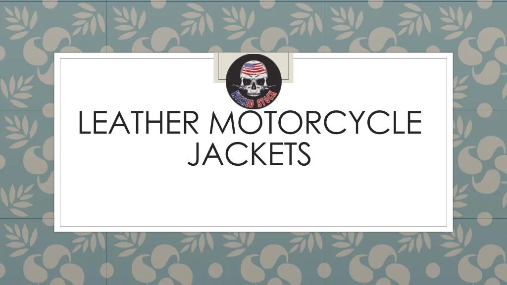 leather motorcycle jackets n.