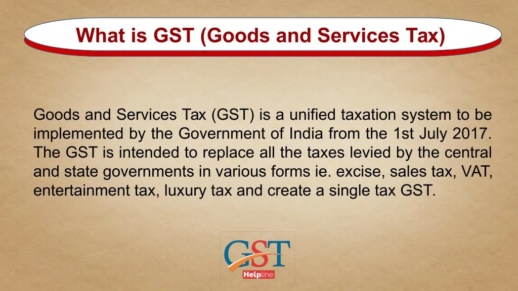 what is gst ppt presentation
