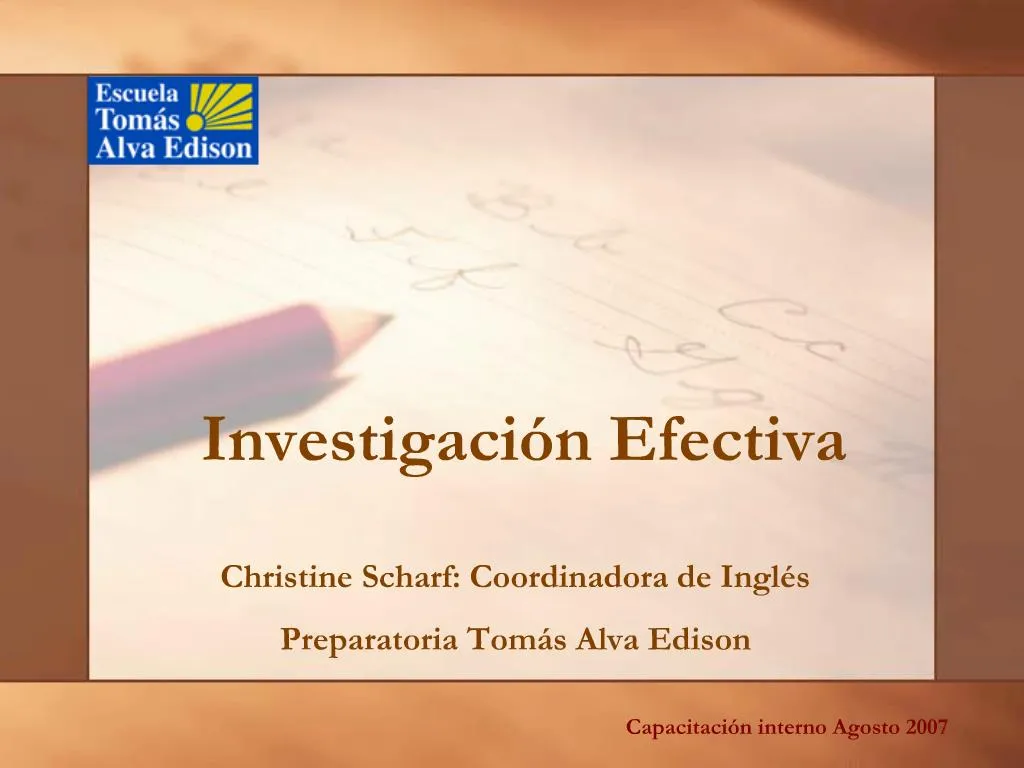 Ppt Investigaci N Efectiva Powerpoint Presentation Free Download Id