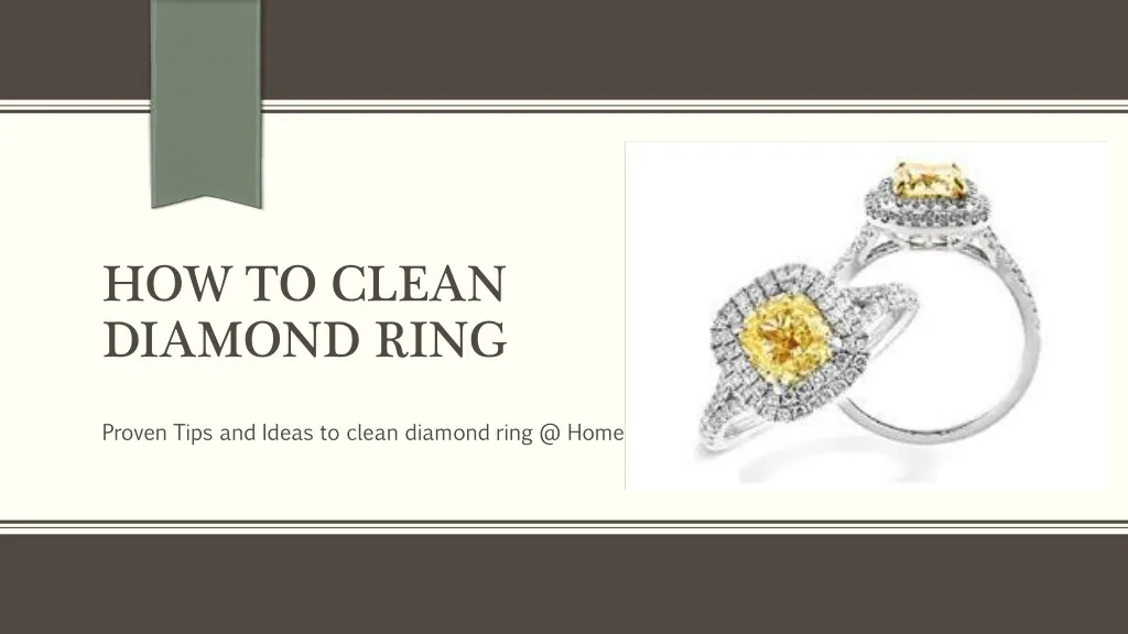 how to clean diamond ring n.