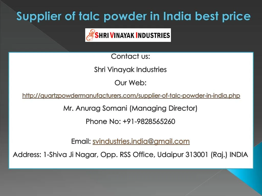 supplier of talc powder in india best price n.