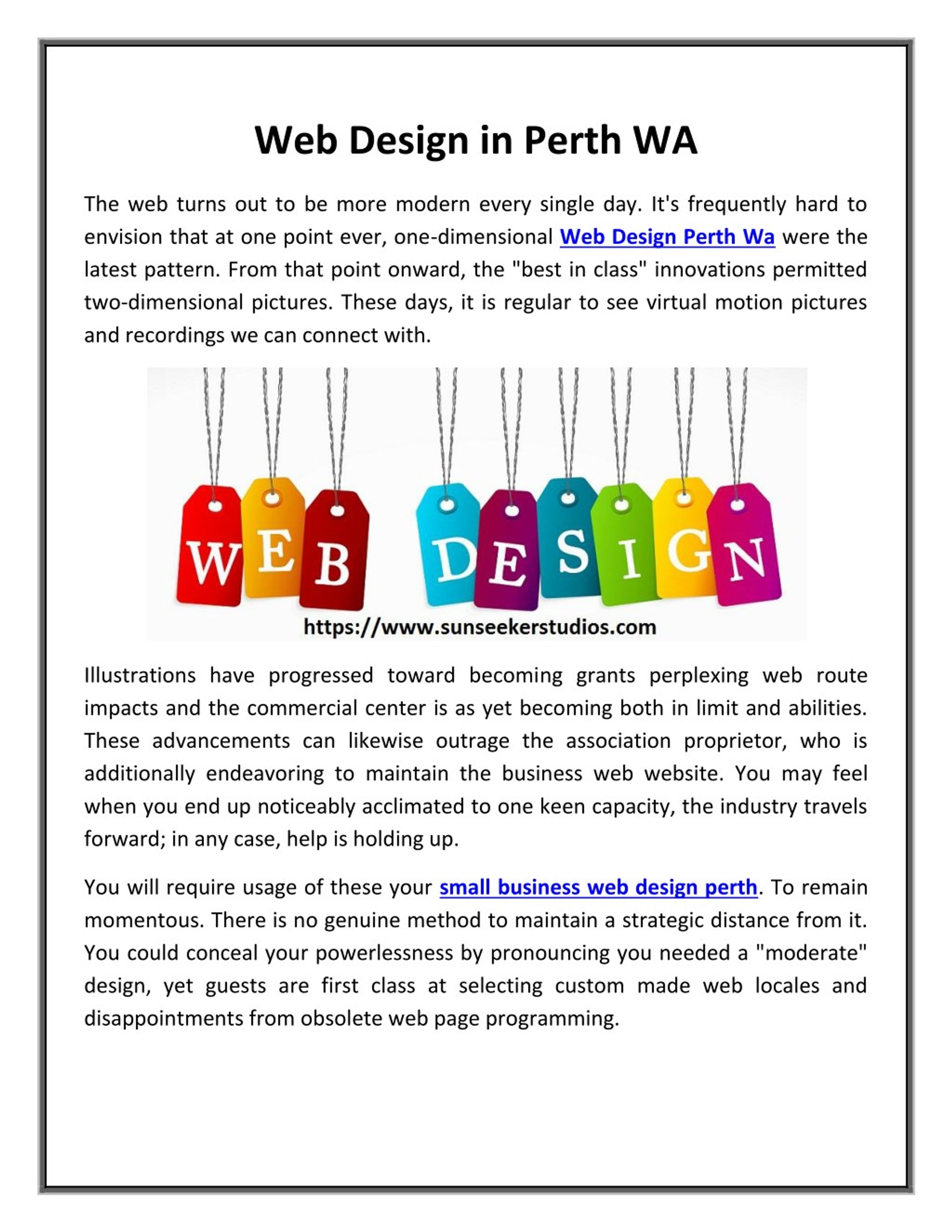 Web Design Perth PPT - Web Design Perth Wa | SunSeekerStudios PowerPoint Presentation ...