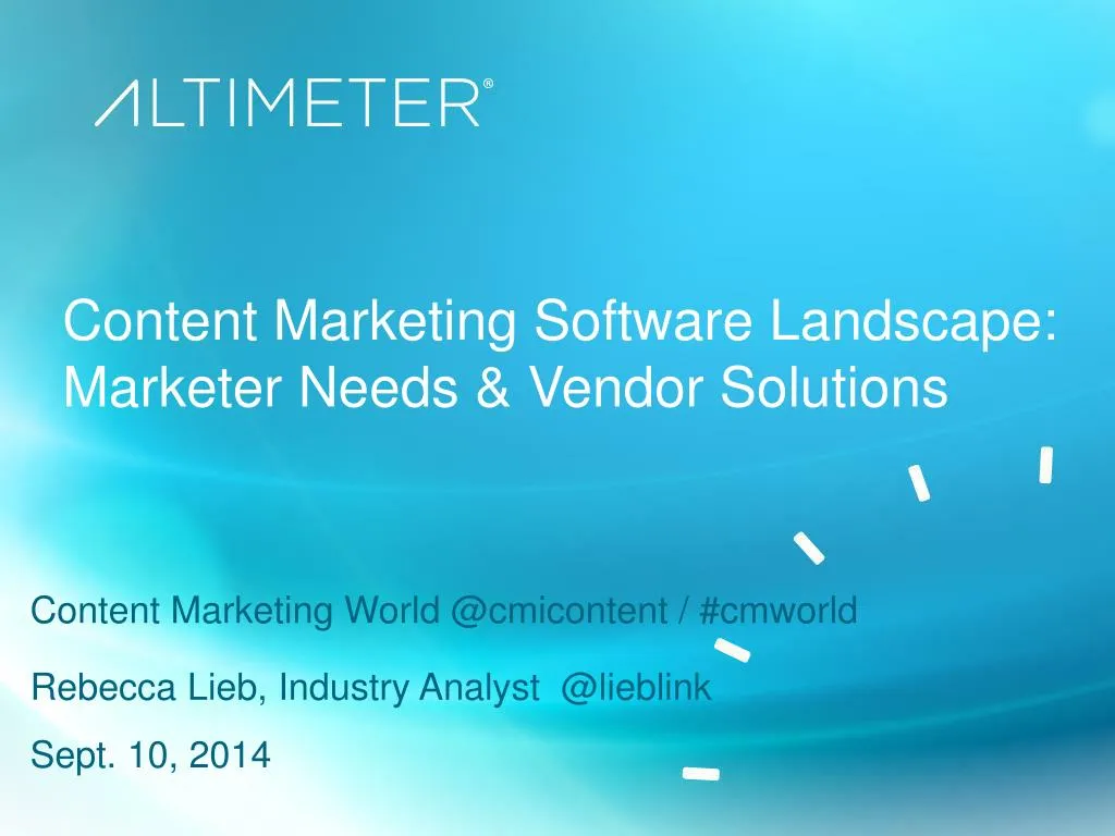 content marketing software landscape marketer needs vendor solutions n.