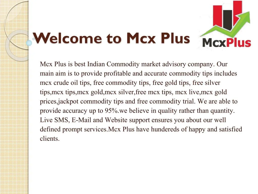 welcome to mcx plus n.