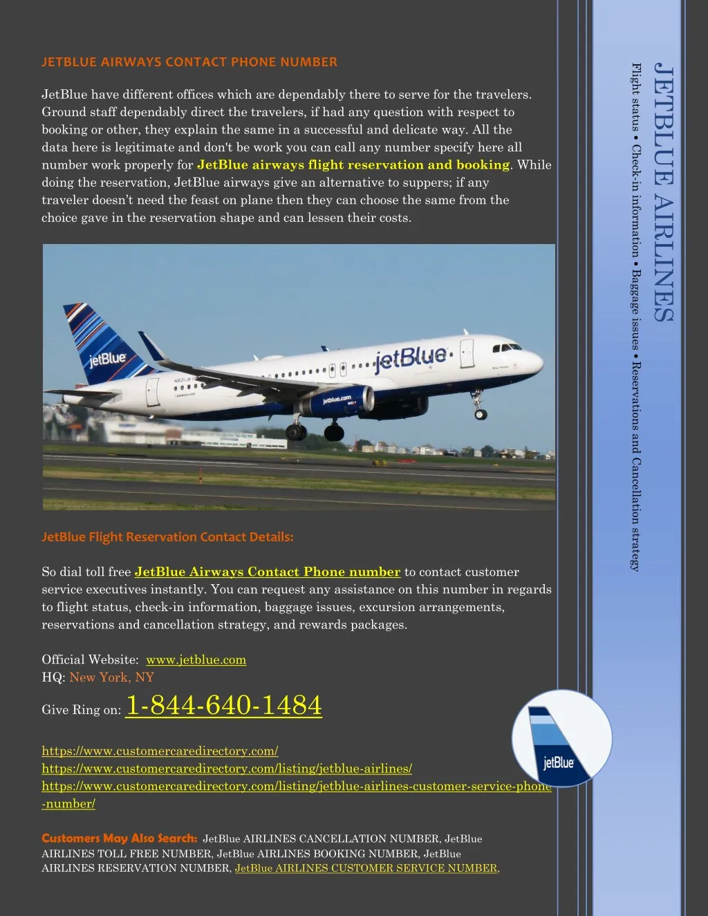 PPT - JETBLUE AIRLINES CONTACT PHONE NUMBER PowerPoint Presentation - ID:7674451