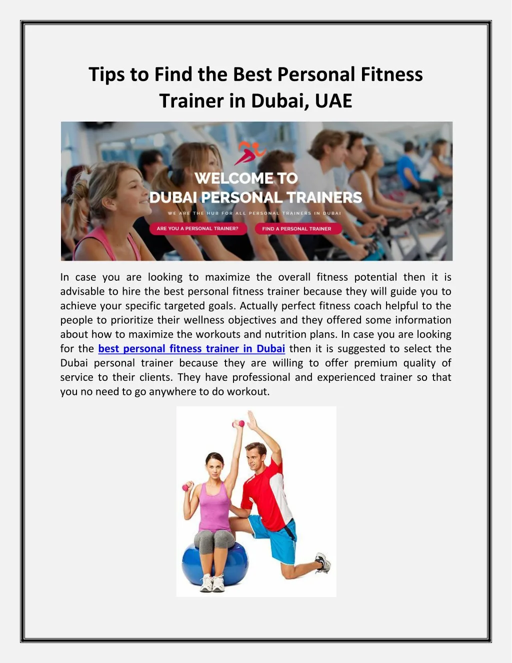 tips to find the best personal fitness trainer n.