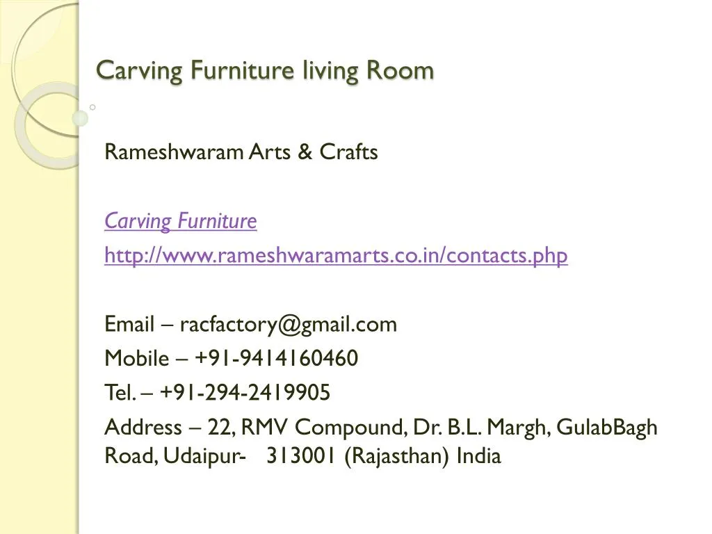 carving furniture living room n.