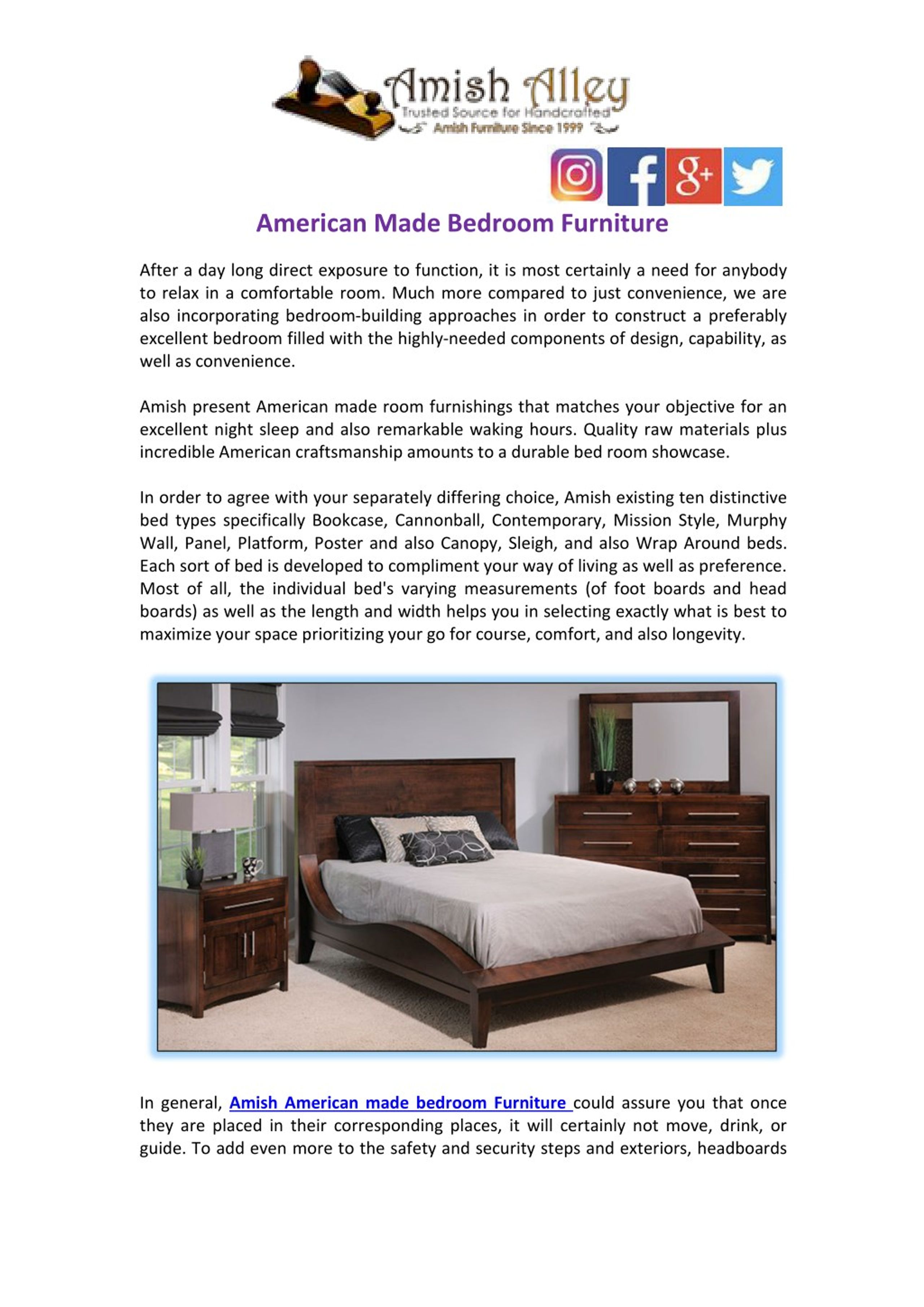 Ppt American Made Bedroom Furniture Powerpoint Presentation Free Download Id 7675231