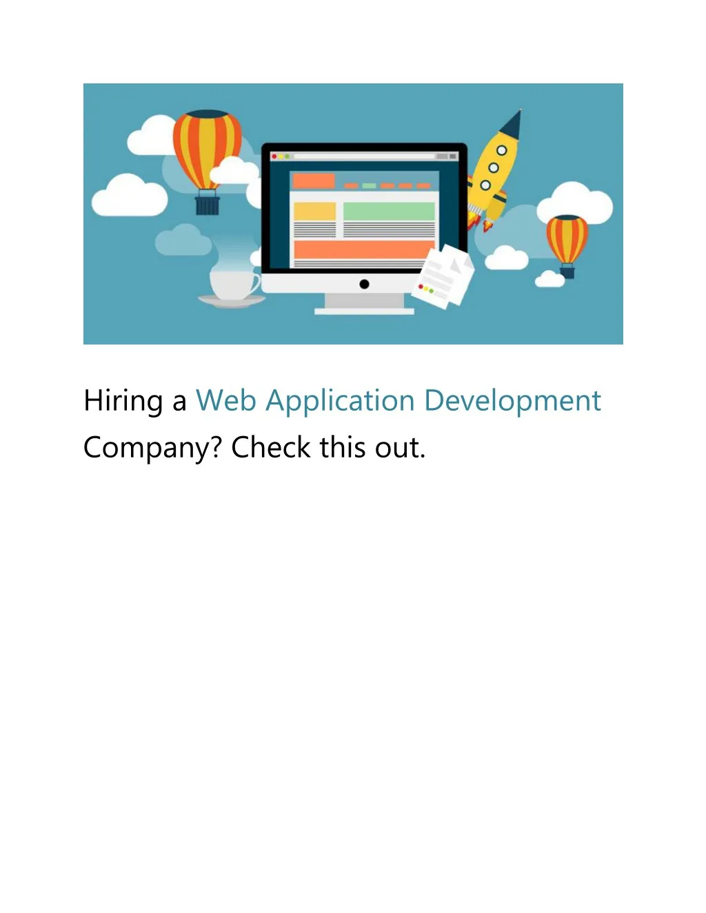 hiring a web application development company n.