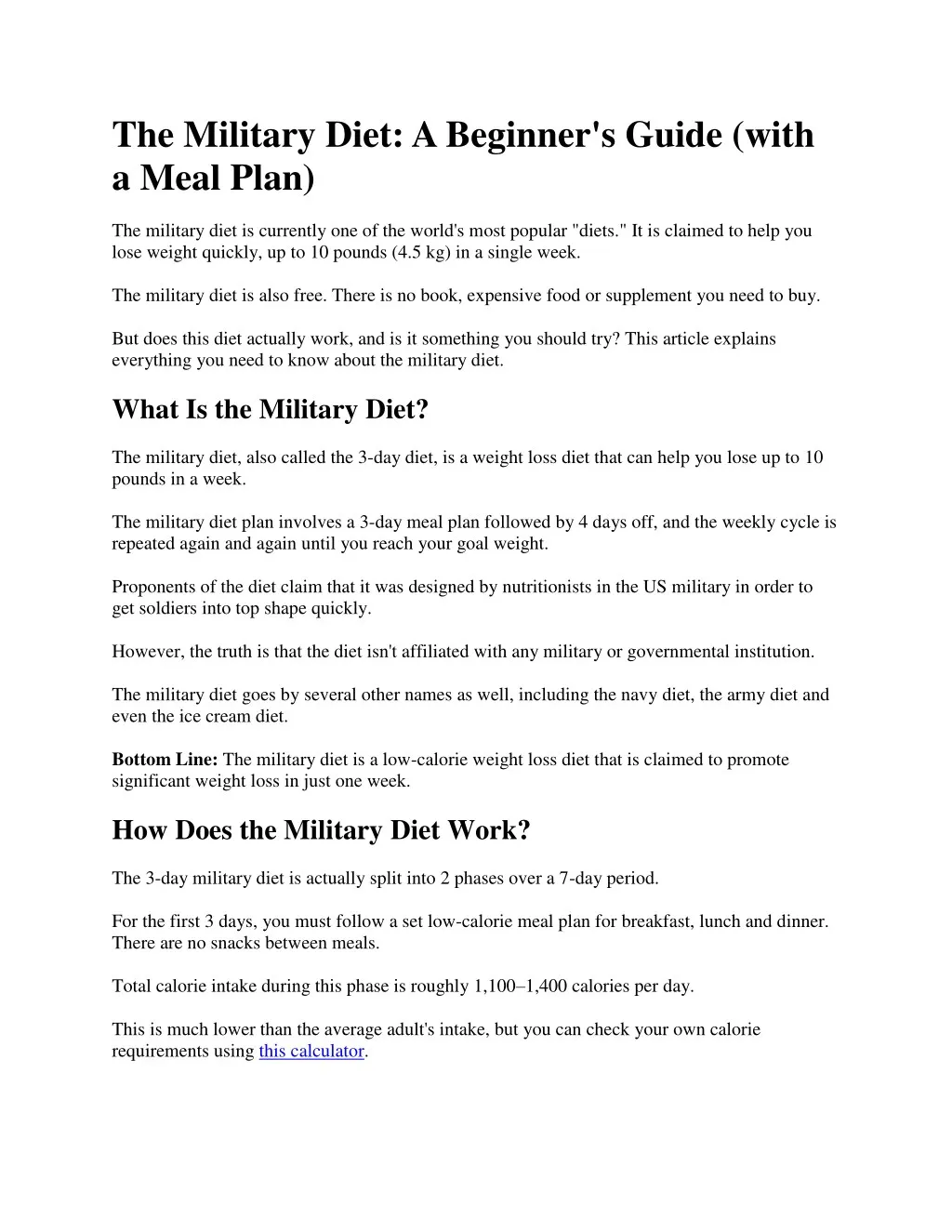 the military diet a beginner s guide with a meal n.