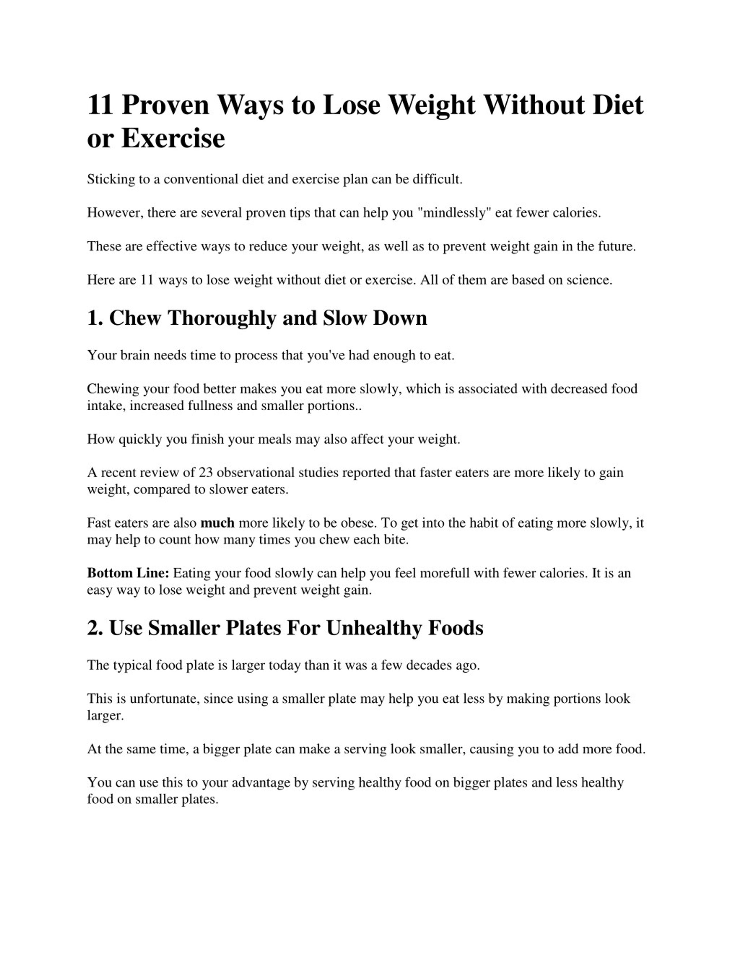 How to Lose Weight Fast Without Exercise: Effective Strategies