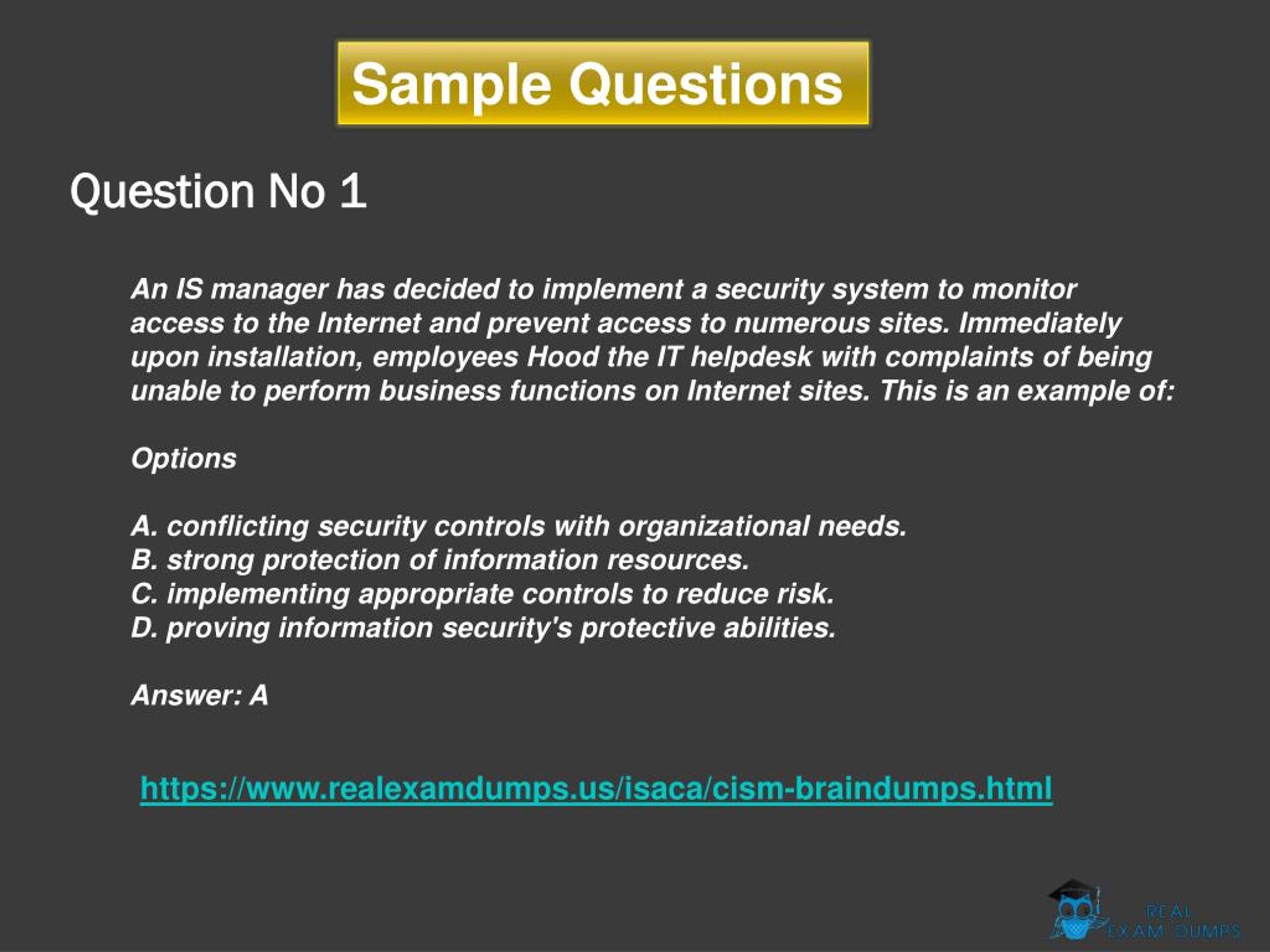 CISM Exam Format