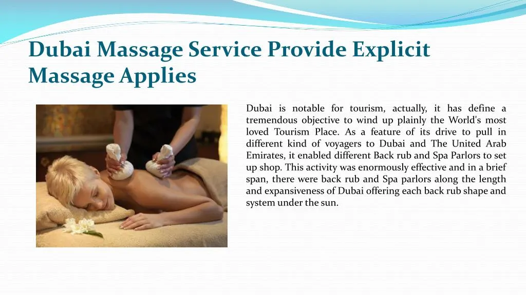 dubai massage service provide explicit massage applies n.