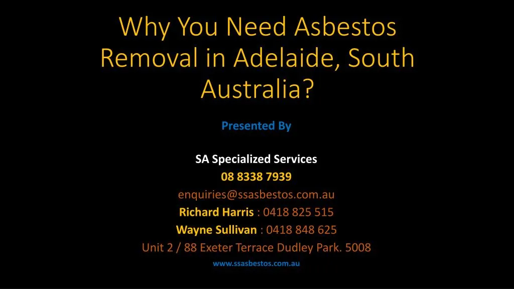 why you need asbestos removal in adelaide south australia n.
