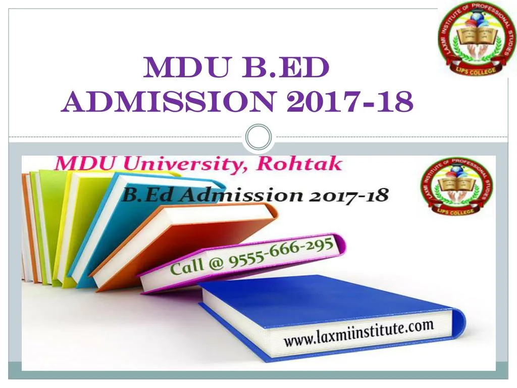 PPT - MDU B.ED Admission 2017-18 PowerPoint Presentation, Free Download ...