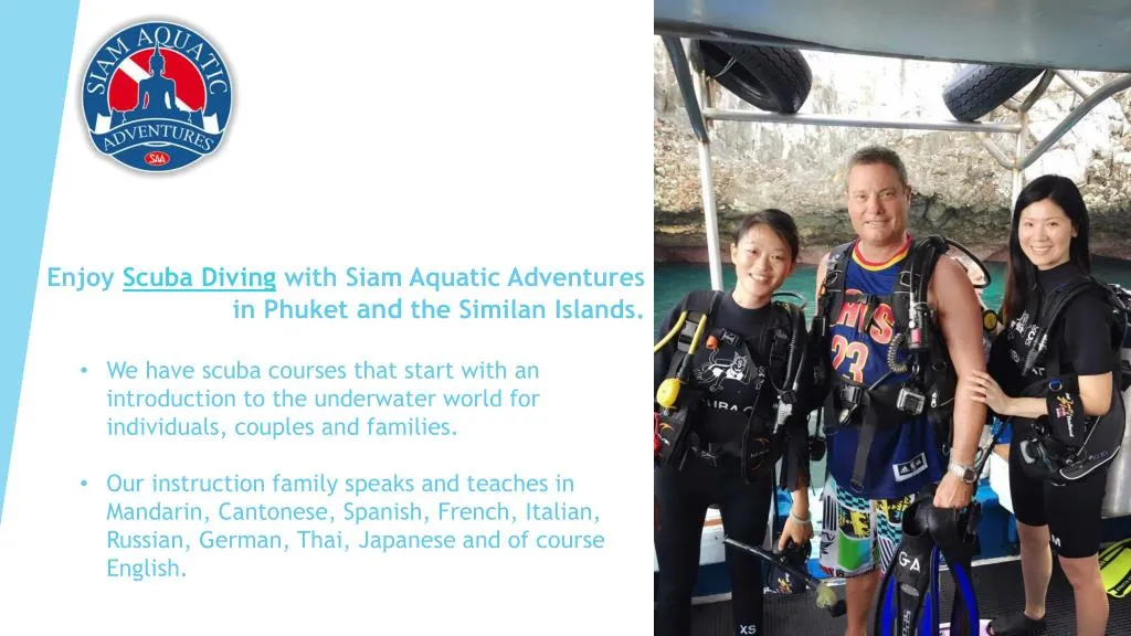 enjoy scuba diving with siam aquatic adventures in phuket and the similan islands n.