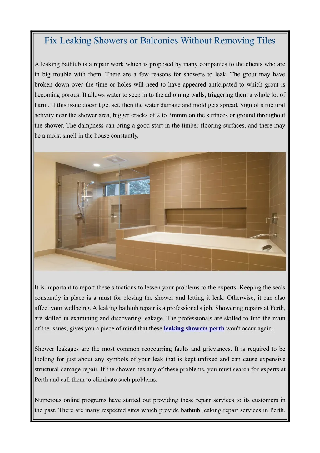 PPT Leaking Shower Repair PowerPoint Presentation, free download ID