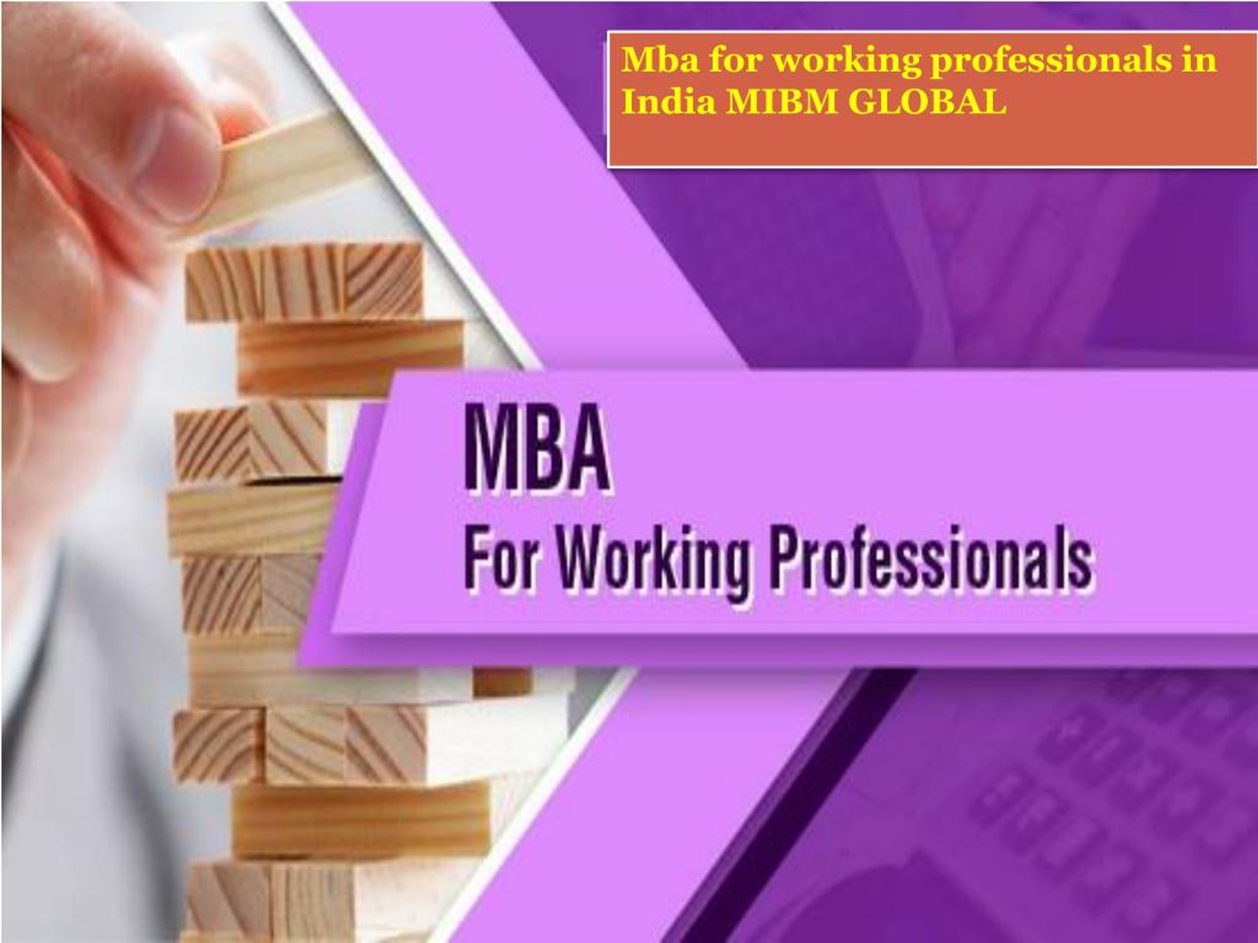 PPT - Mba For Working Professionals In India PowerPoint Presentation ...