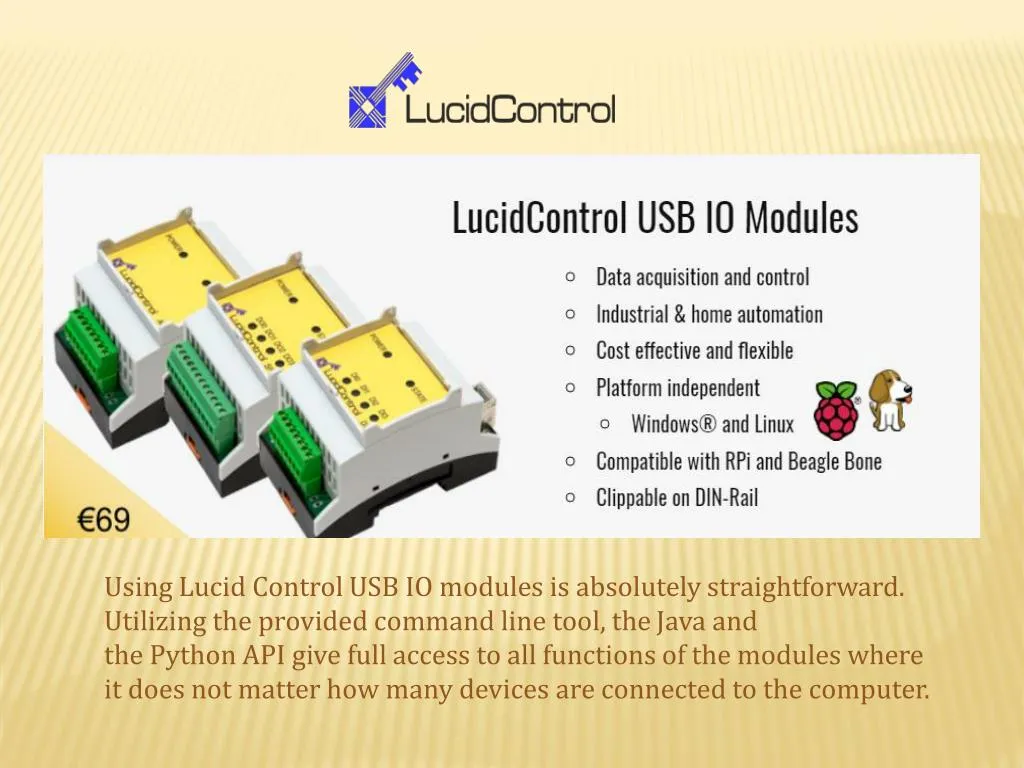 using lucid control usb io modules is absolutely n.