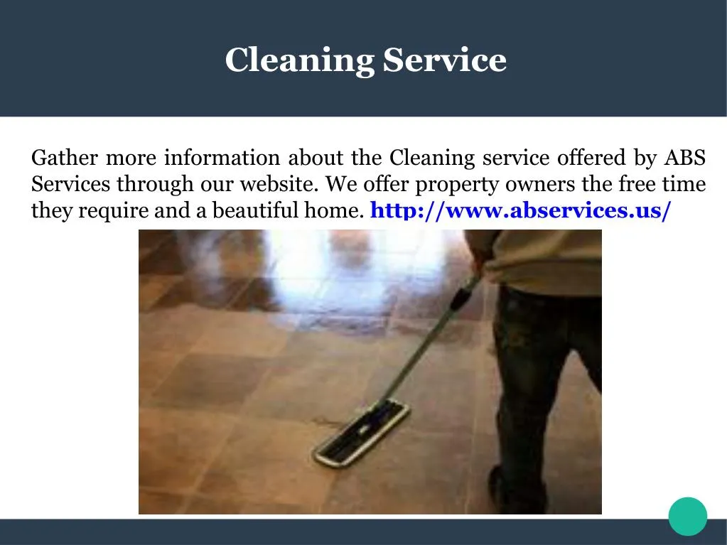cleaning service n.
