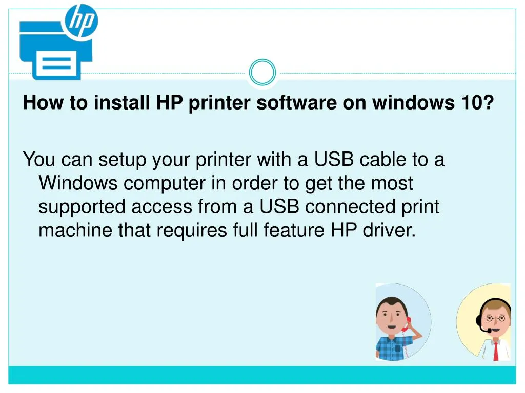 how to install hp printer software on windows 10