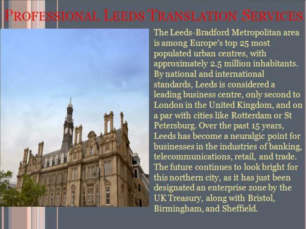 PPT Exceptional quality Leeds Translation Services PowerPoint