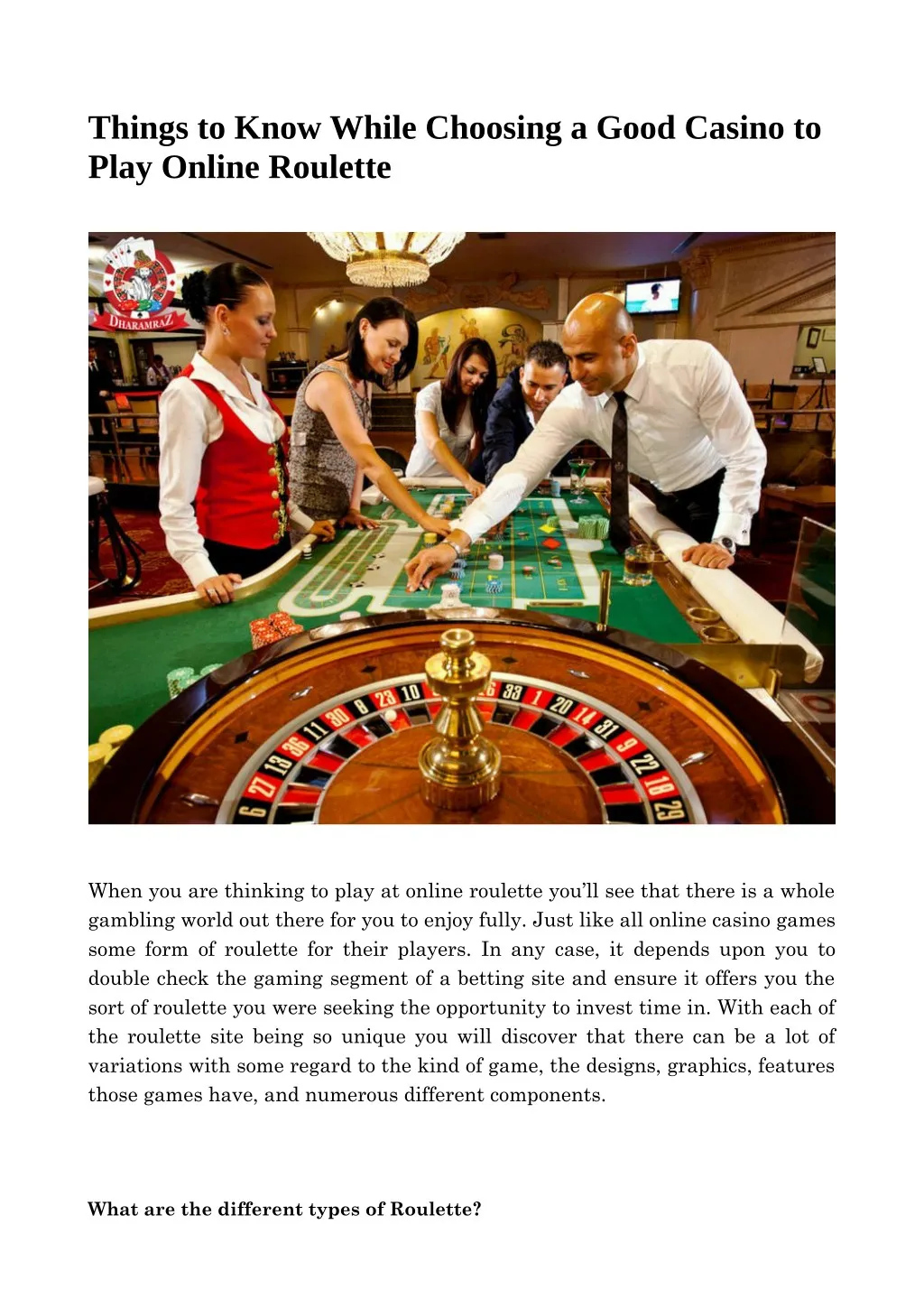 things to know while choosing a good casino n.