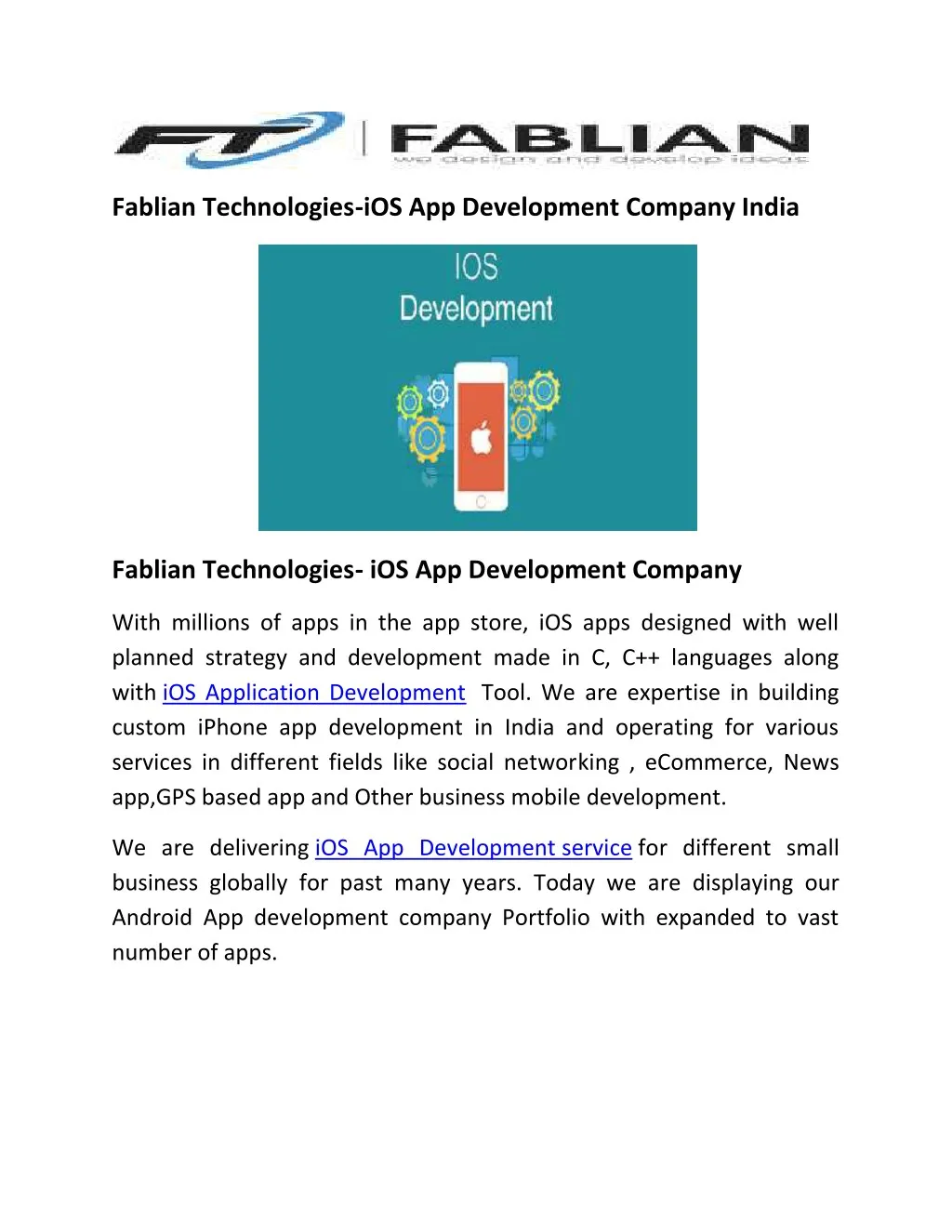 fablian technologies ios app development company n.