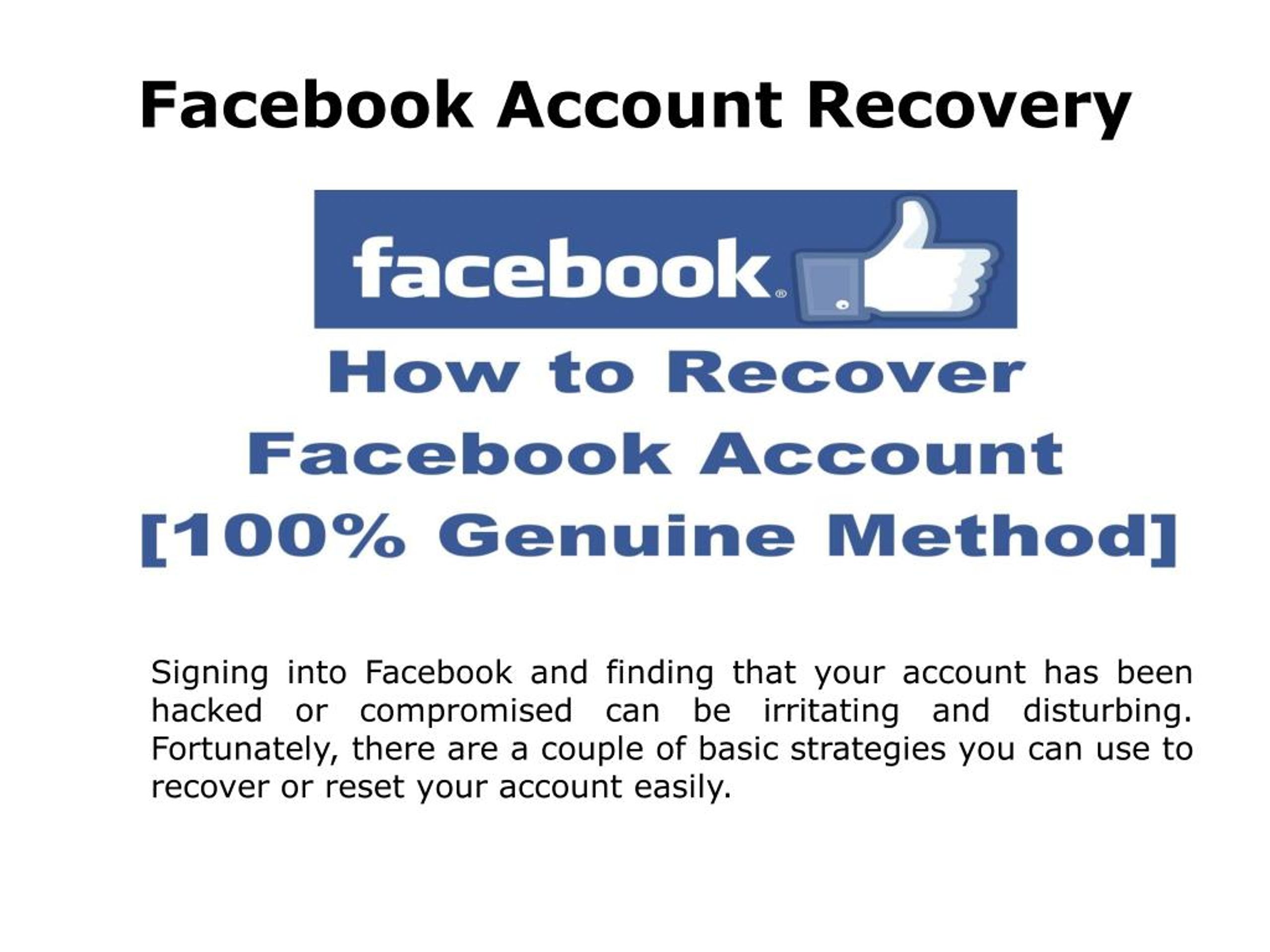 Recover account