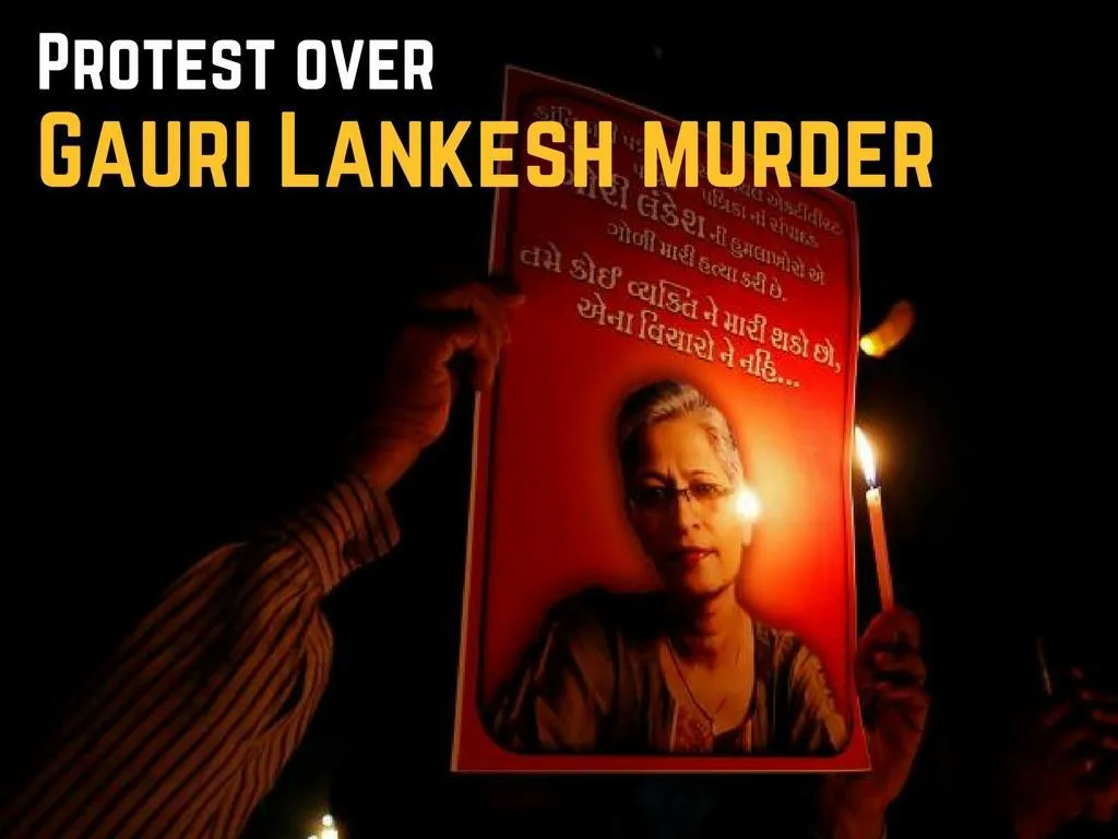 protest over gauri lankesh murder n.