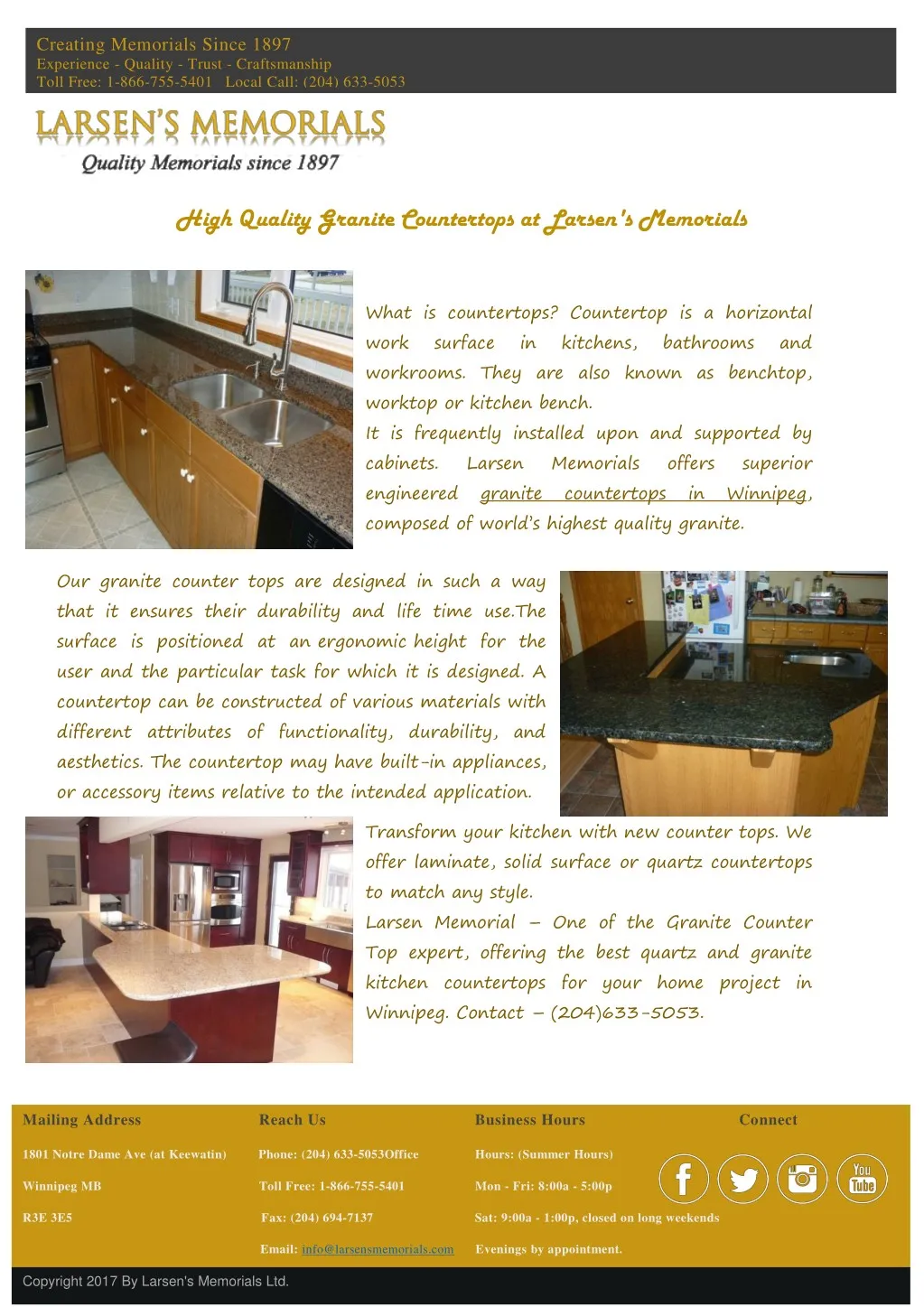 Ppt High Quality Granite Countertops In Winnipeg With Larsen S