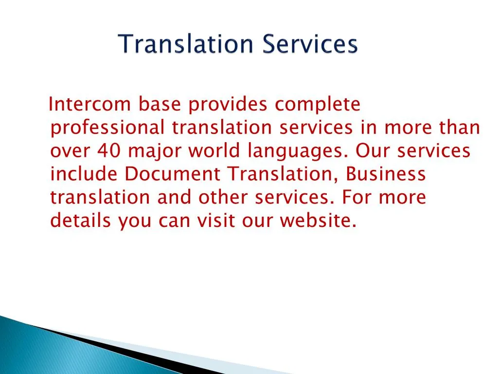 translation services presentation