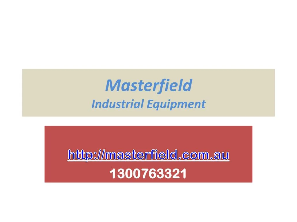 masterfield industrial equipment n.