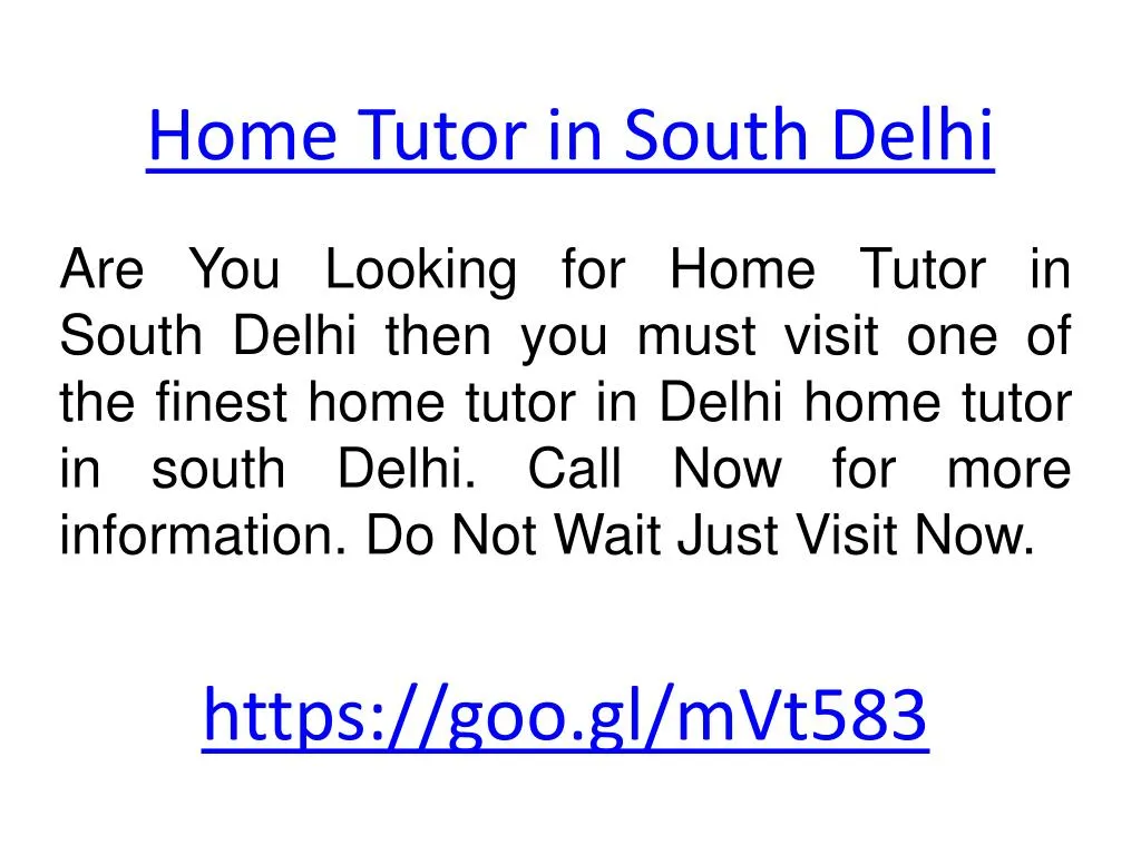 home tutor in south delhi n.
