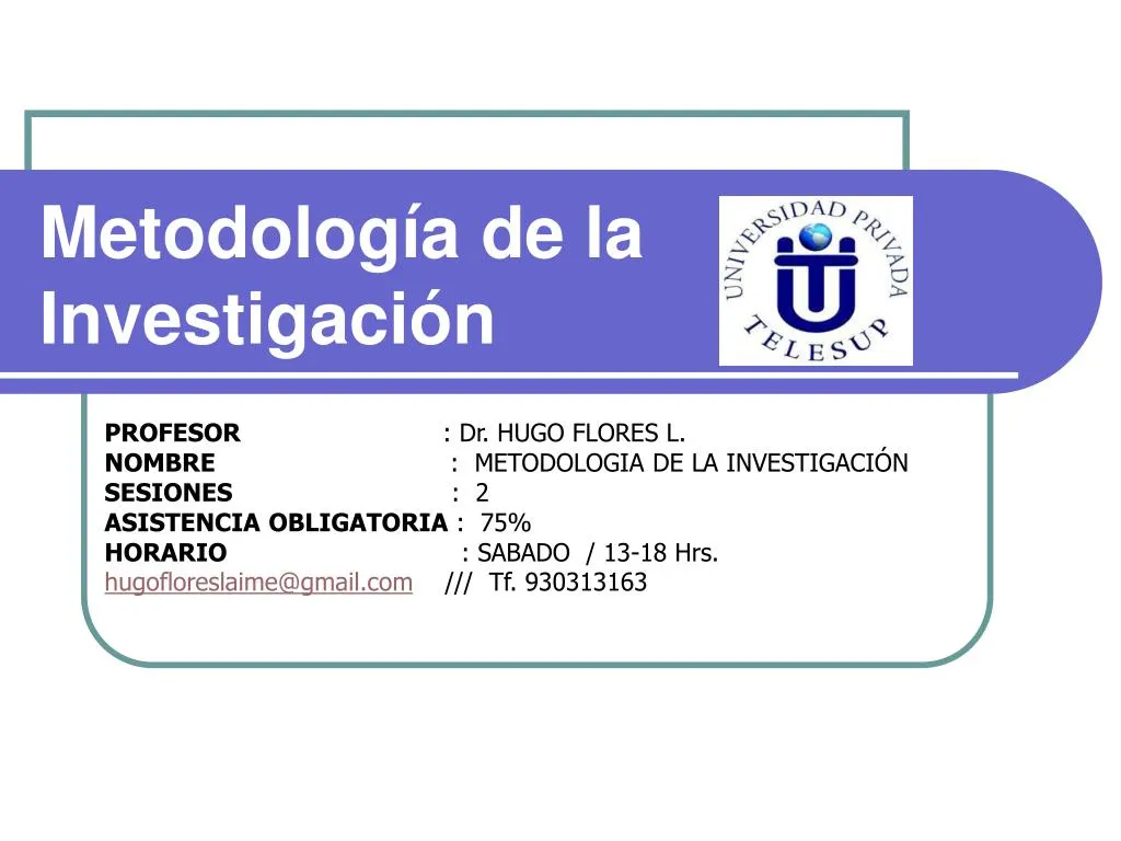 PPT - METODOLOGIA DE INVESTIGACION PowerPoint Presentation, Free ...