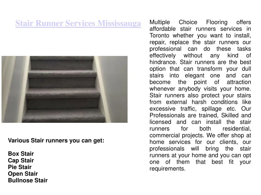 stair runner services mississauga n.