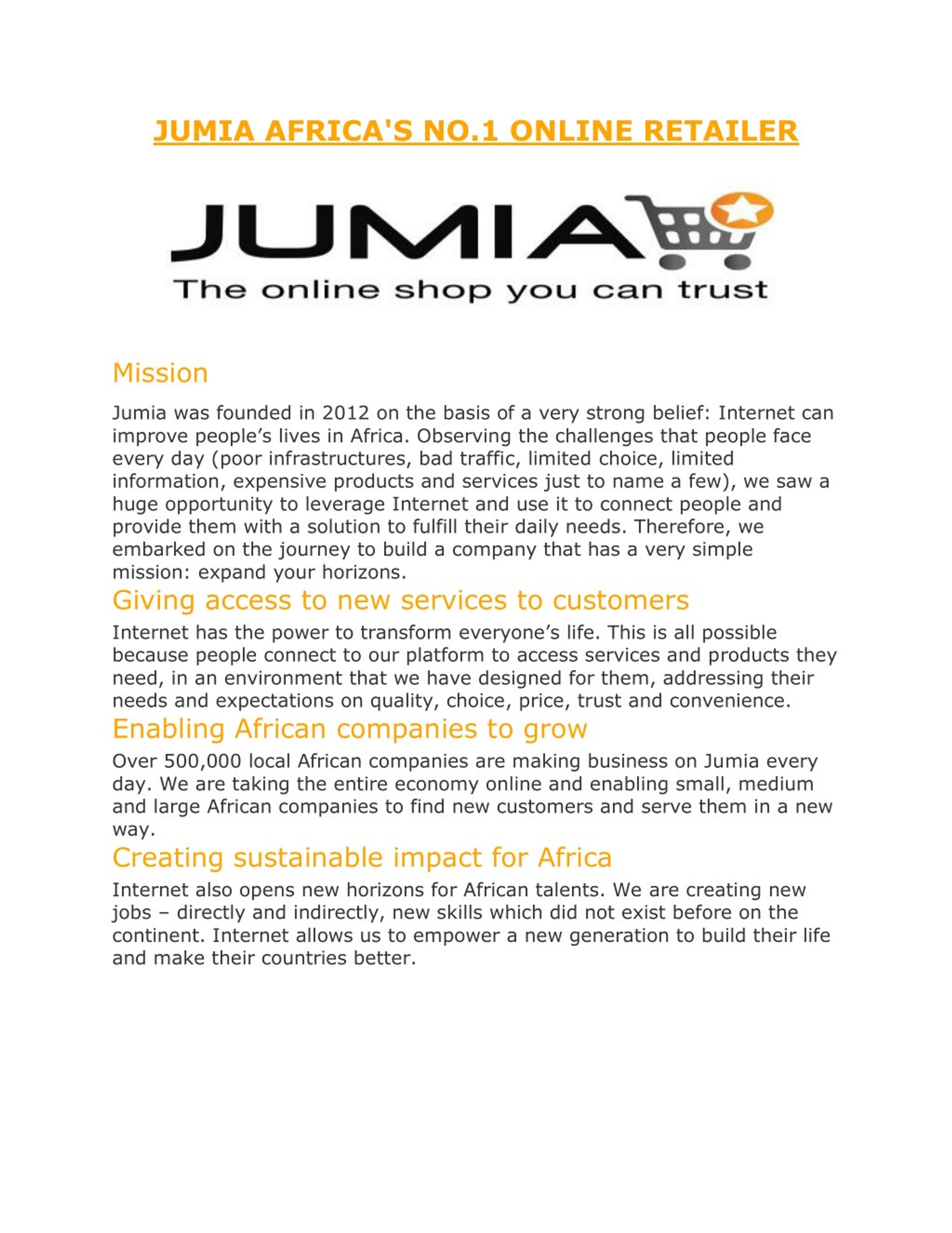 Jumia Expand Your Horizons