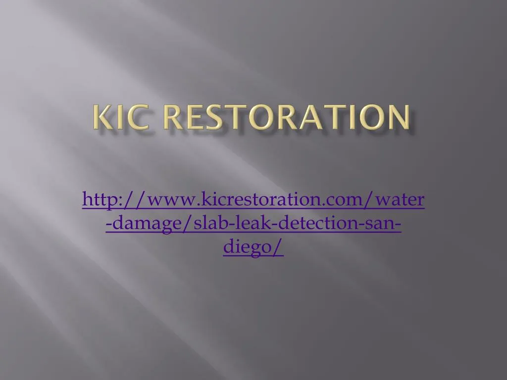 kic restoration n.
