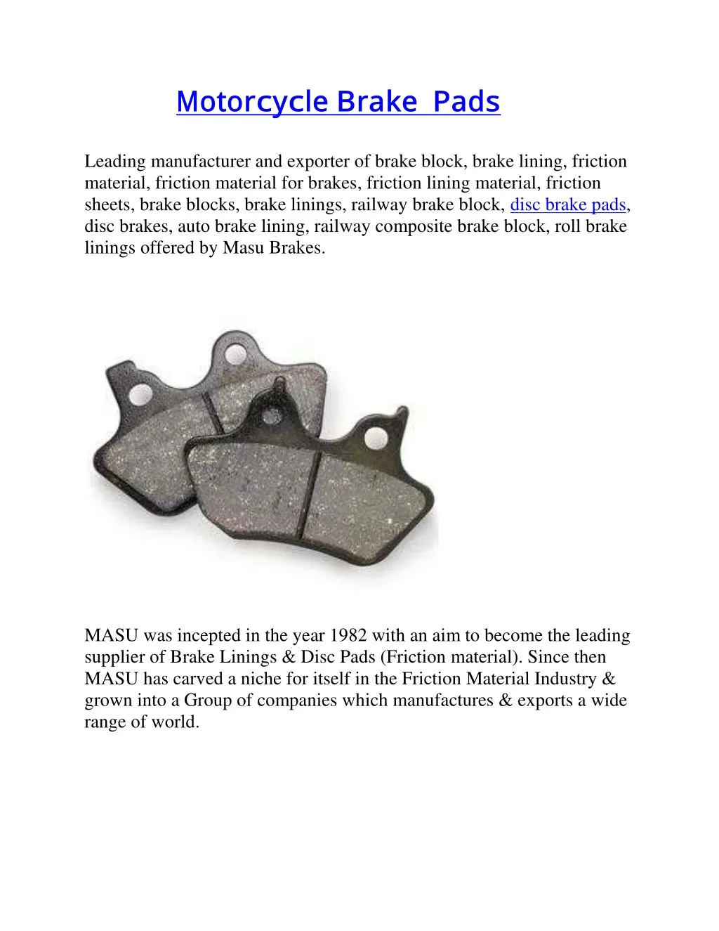 PPT motorcycle brake pads PowerPoint Presentation, free download ID