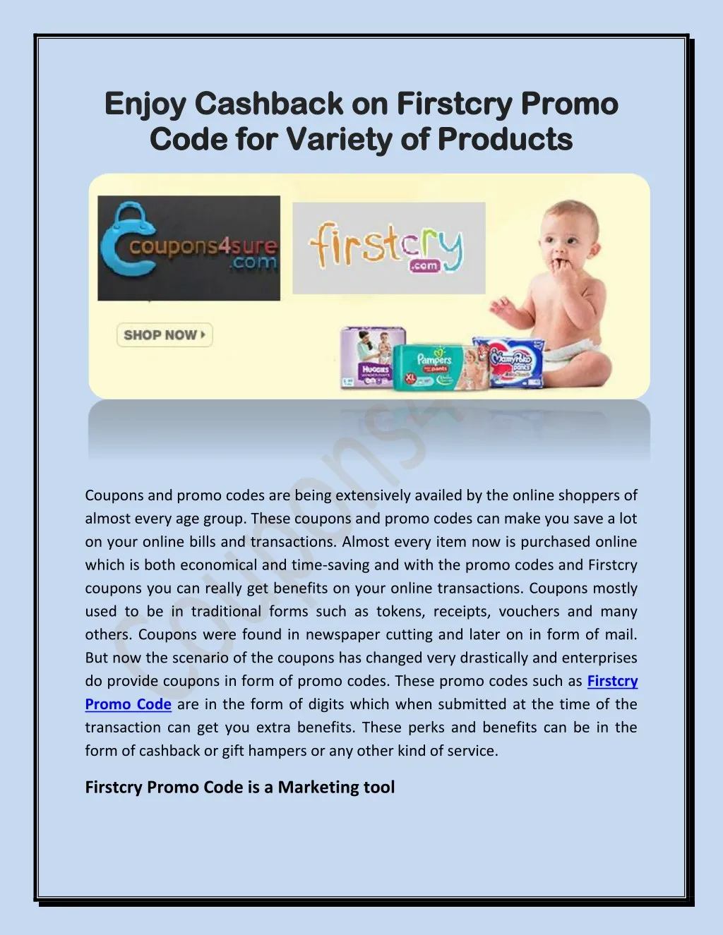 firstcry new user coupon