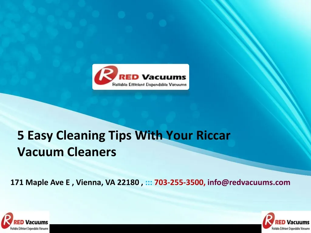 5 easy cleaning tips with your riccar vacuum n.