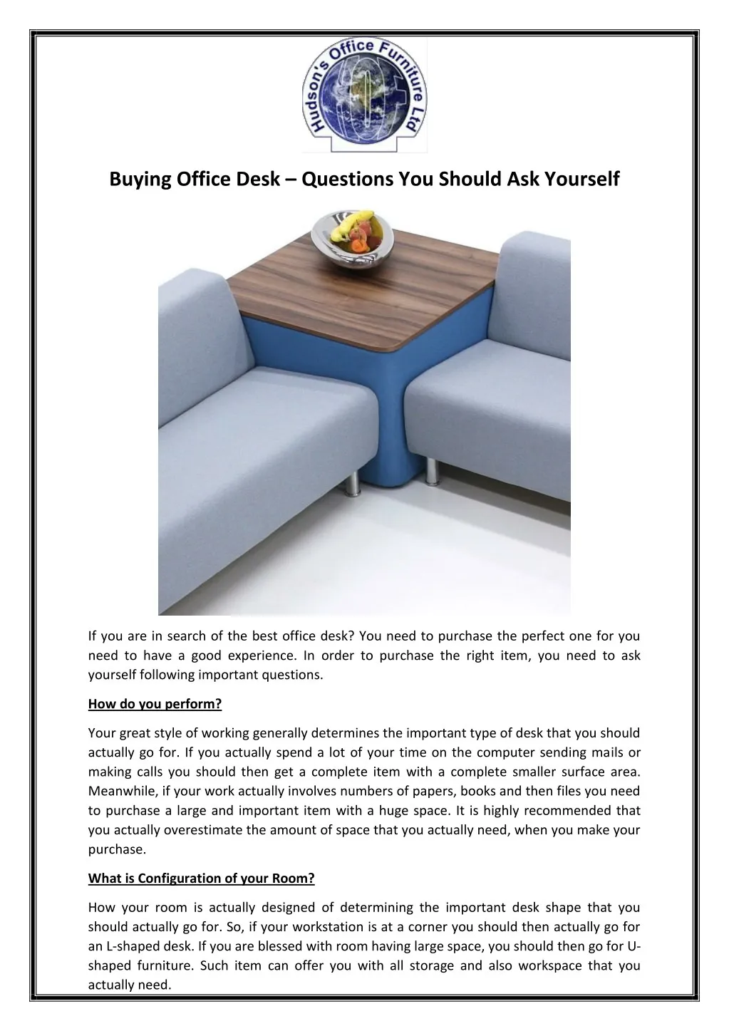 Ppt Buying Office Desk Questions You Should Ask Yourself